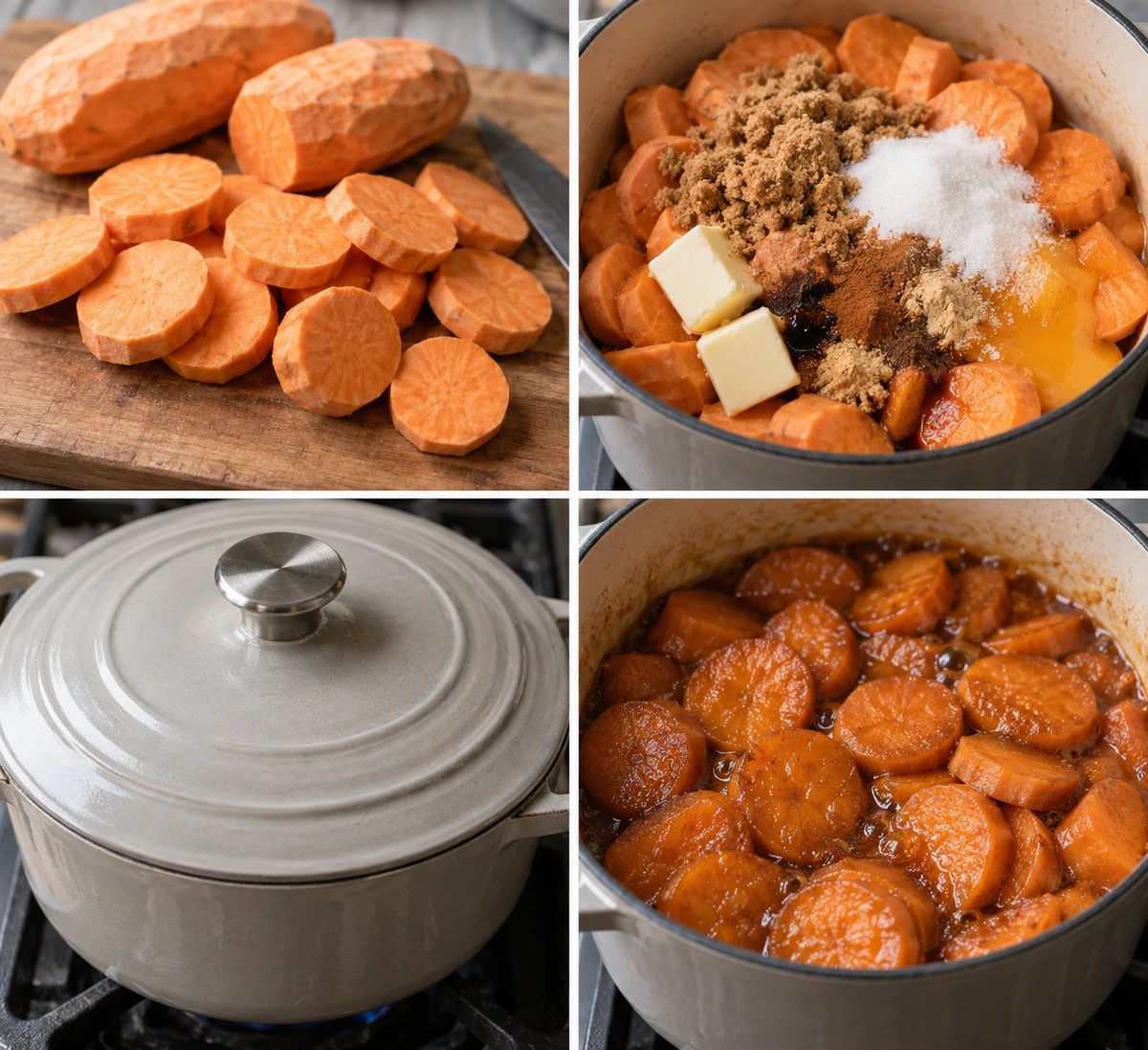 Four chronological preparation stages for Soul Food Classic