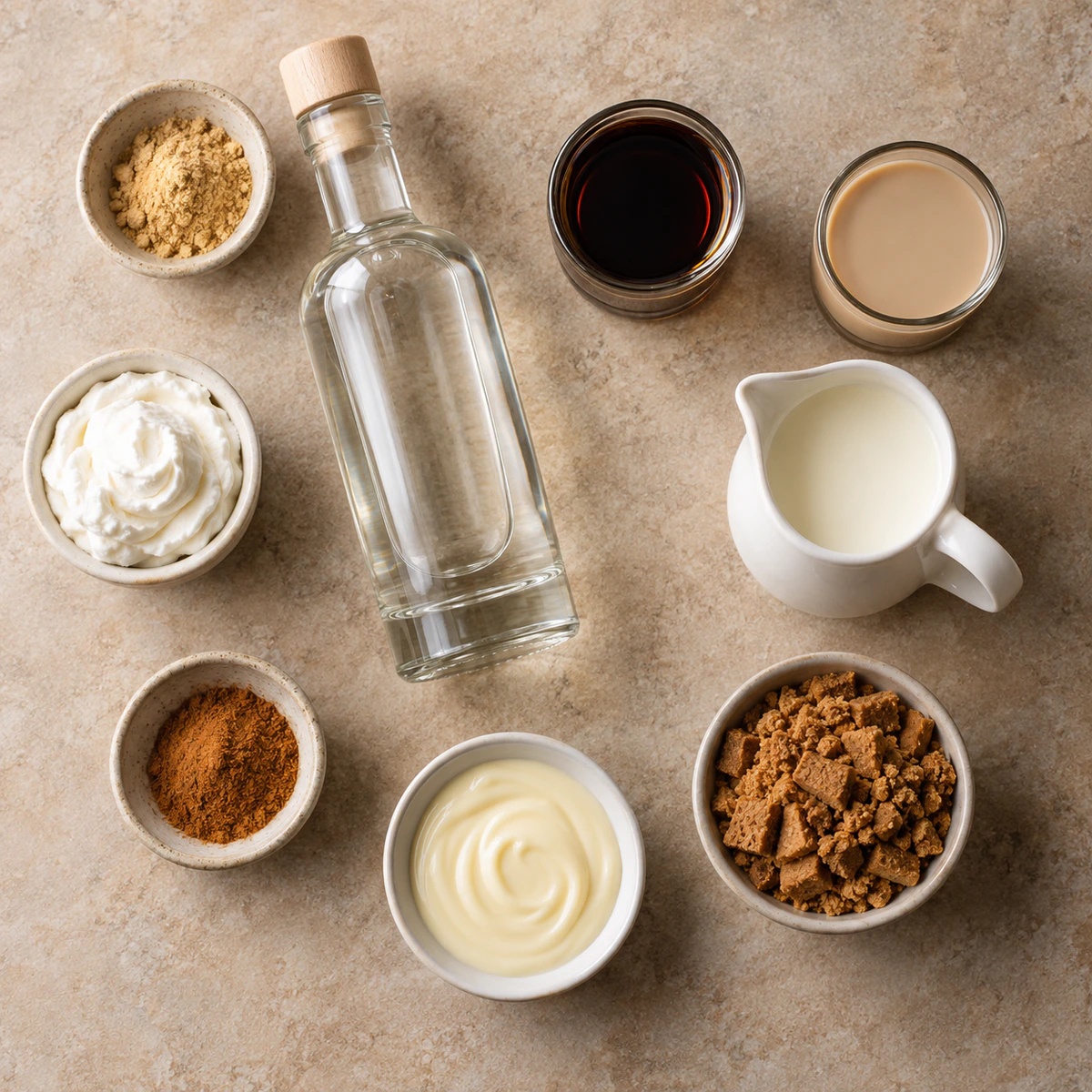 Exact measured ingredients for Creamy Holiday Cocktail