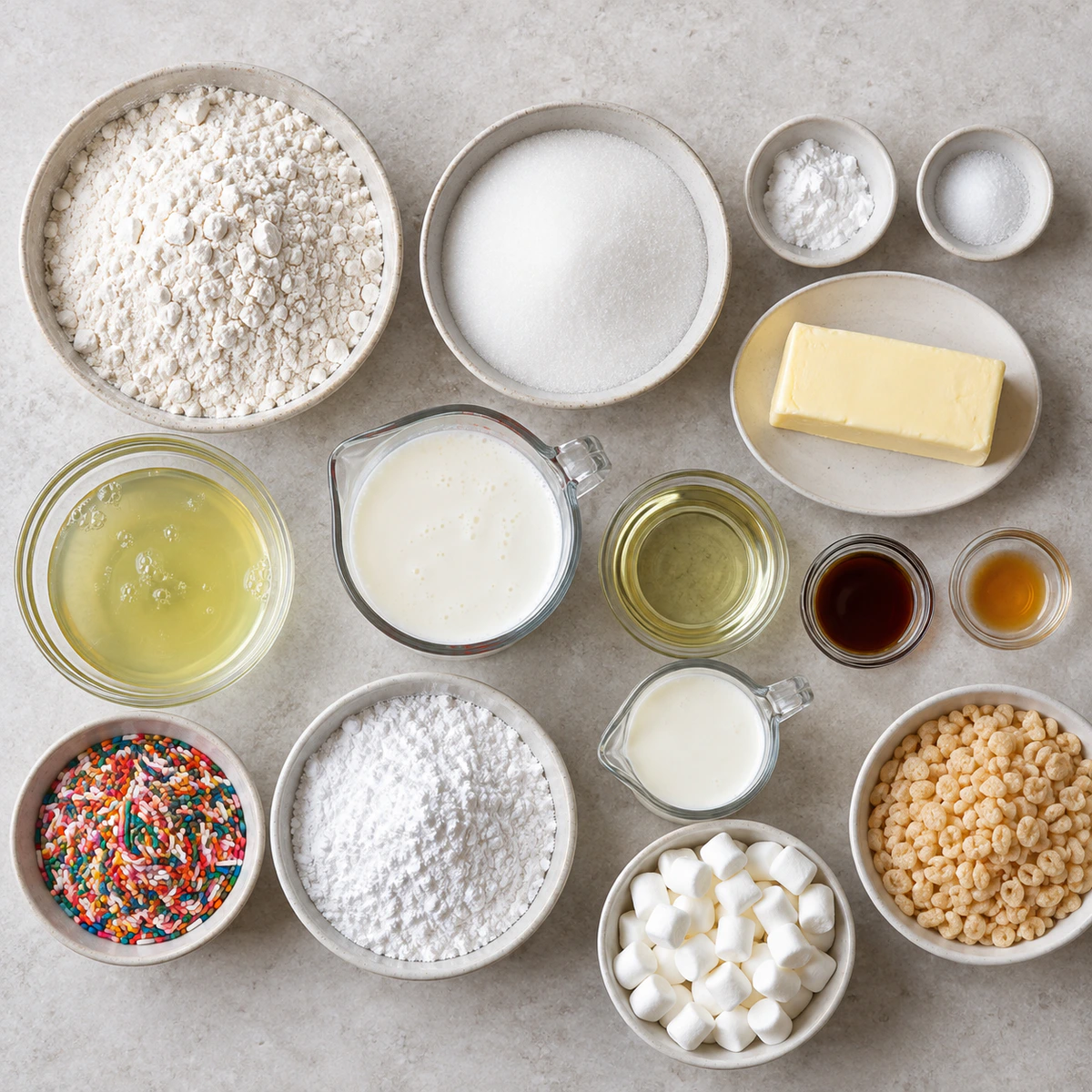 Exact measured ingredients for Character Birthday Cake