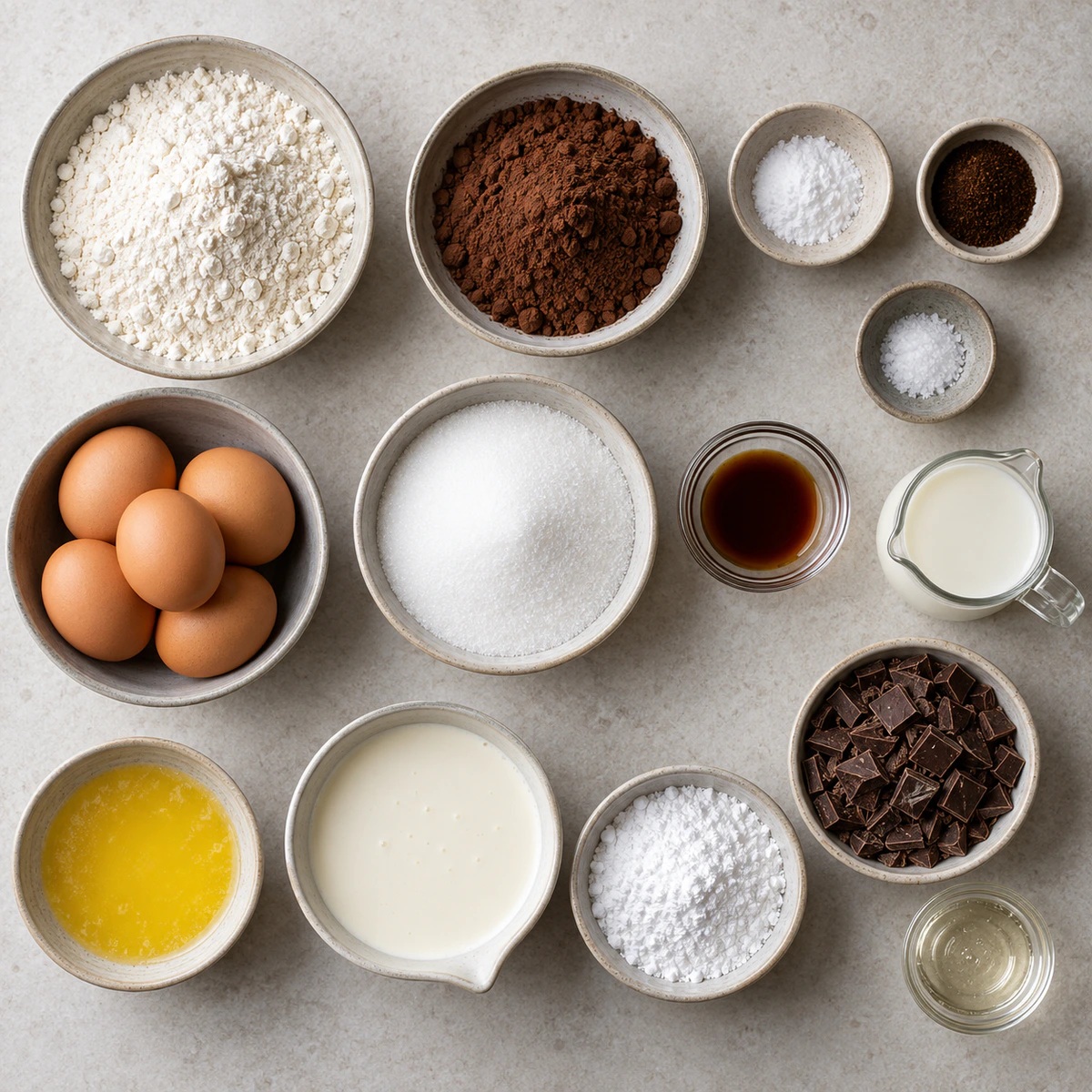 Exact measured ingredients for Classic Rolled Dessert