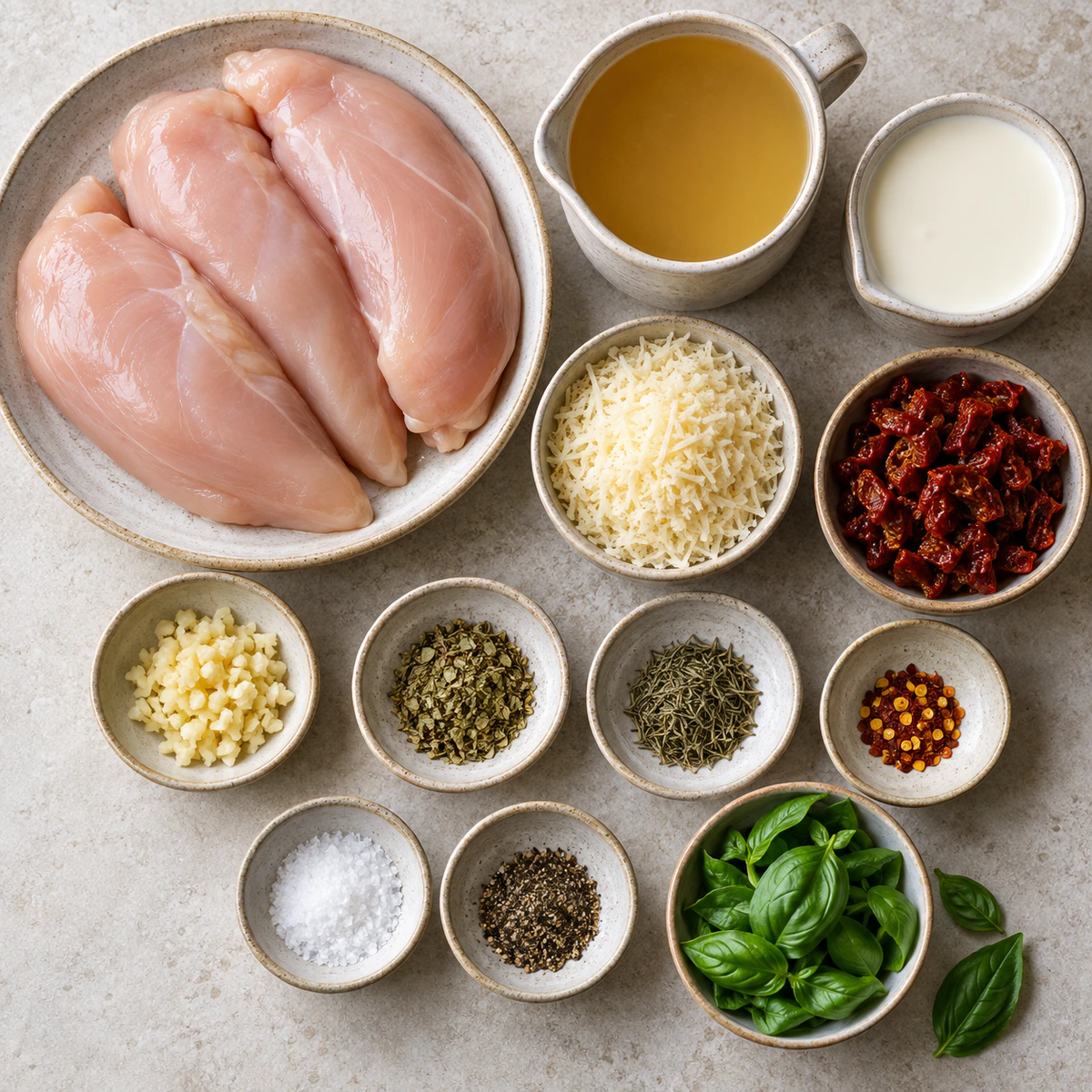 Exact measured ingredients for Easy Slow Cooker Meal