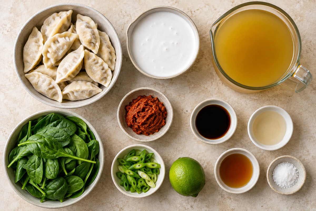 Exact measured ingredients for Thai Coconut Soup