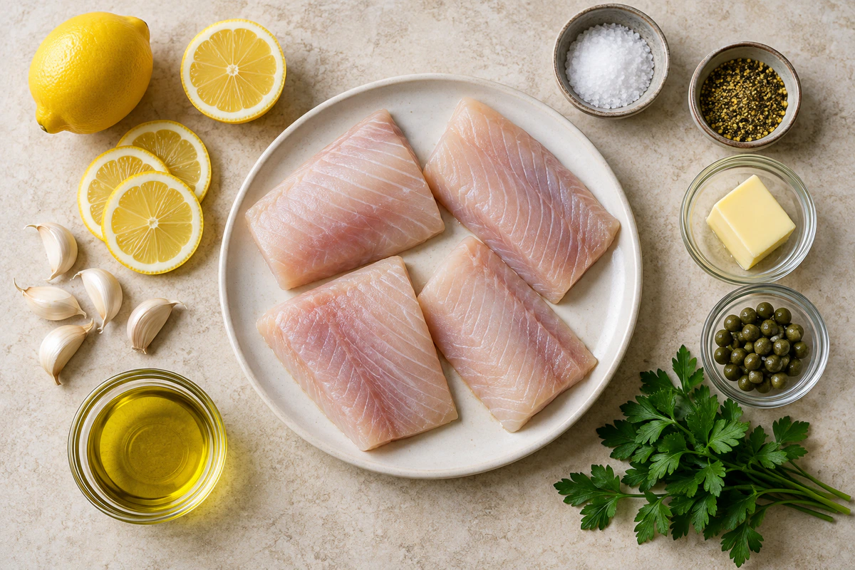 Exact measured ingredients for Easy Mahi Mahi with Lemon Garlic Butter Sauce