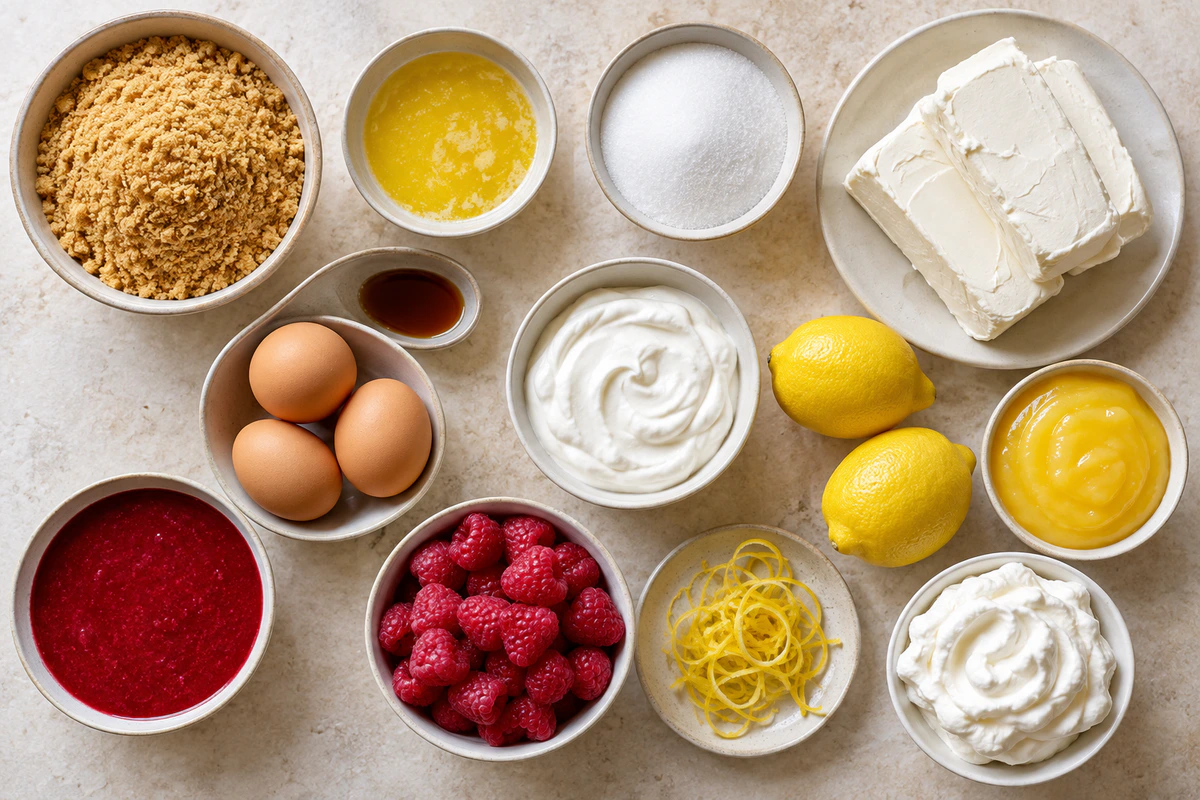 Exact measured ingredients for Sweet Citrus Cheesecake
