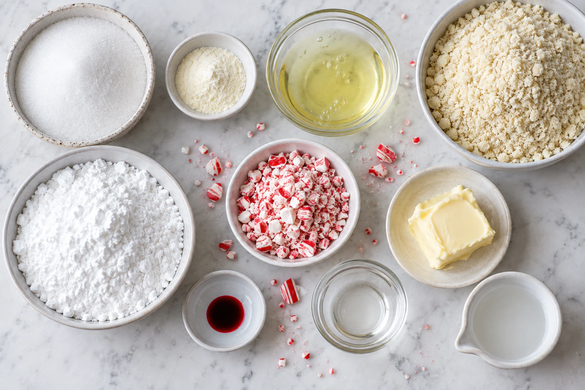 Exact measured ingredients for French Holiday Macarons