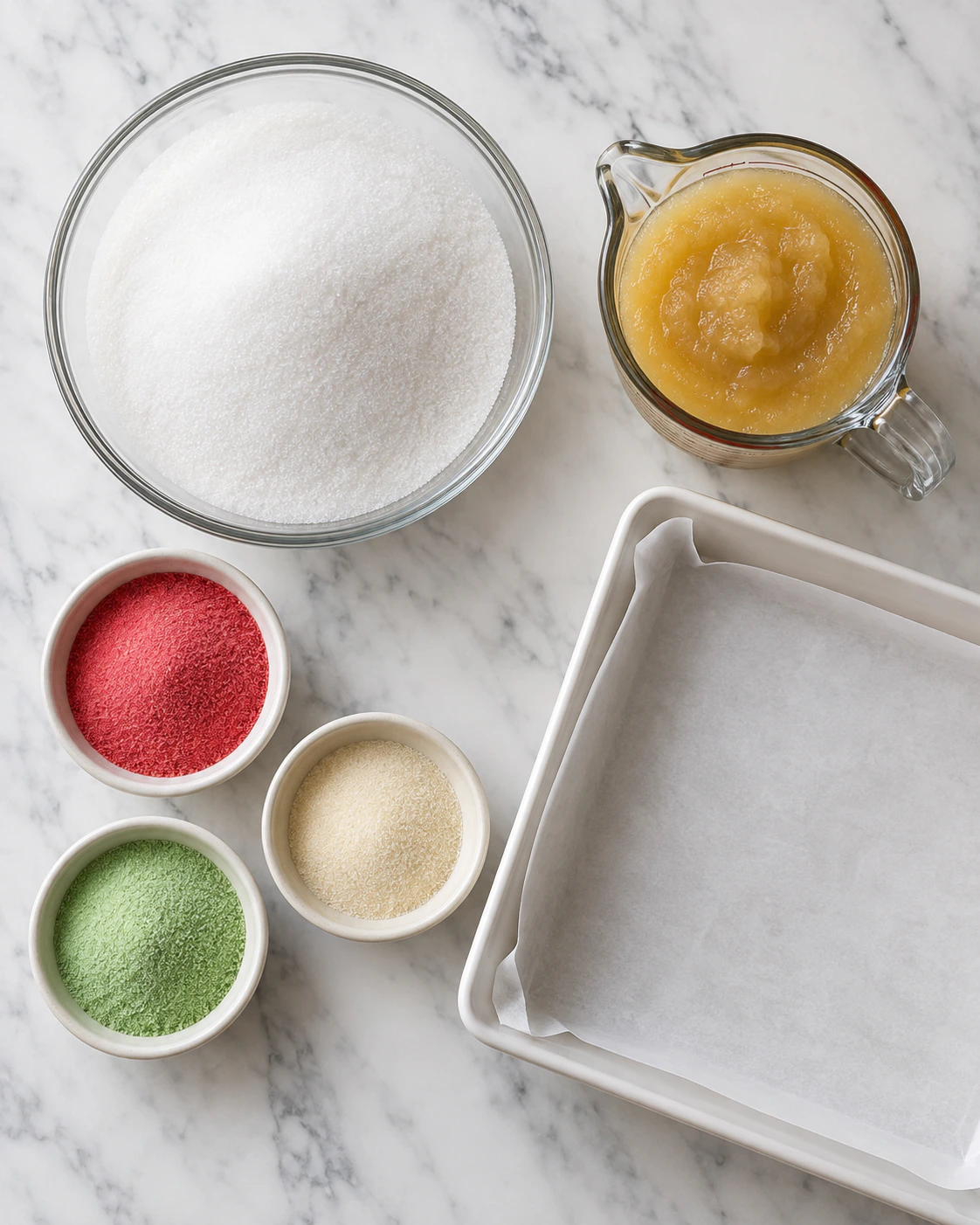 Exact measured ingredients for Christmas Candy Gumdrops