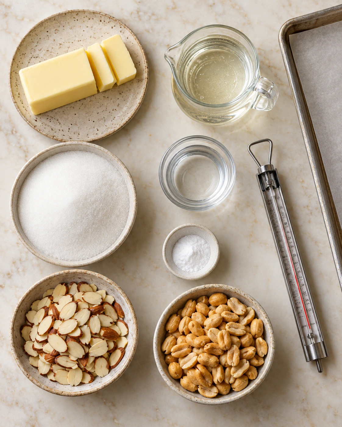 Exact measured ingredients for Sweet Crunchy Candy