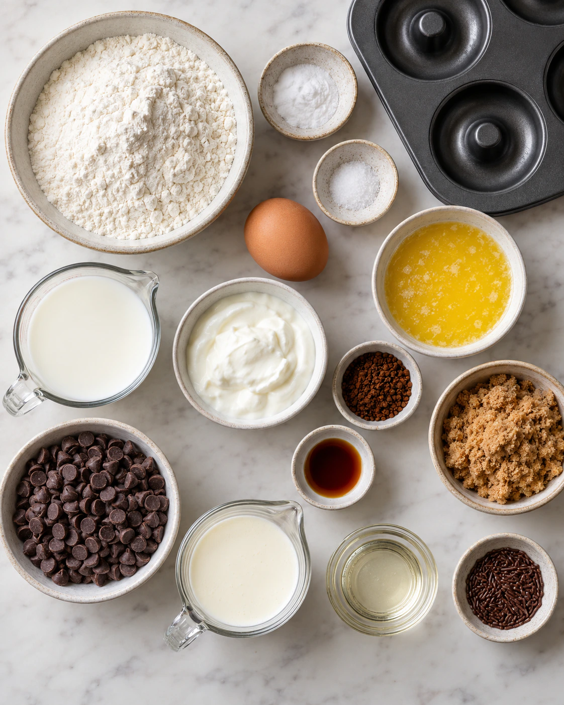 Exact measured ingredients for Coffee Chocolate Rings