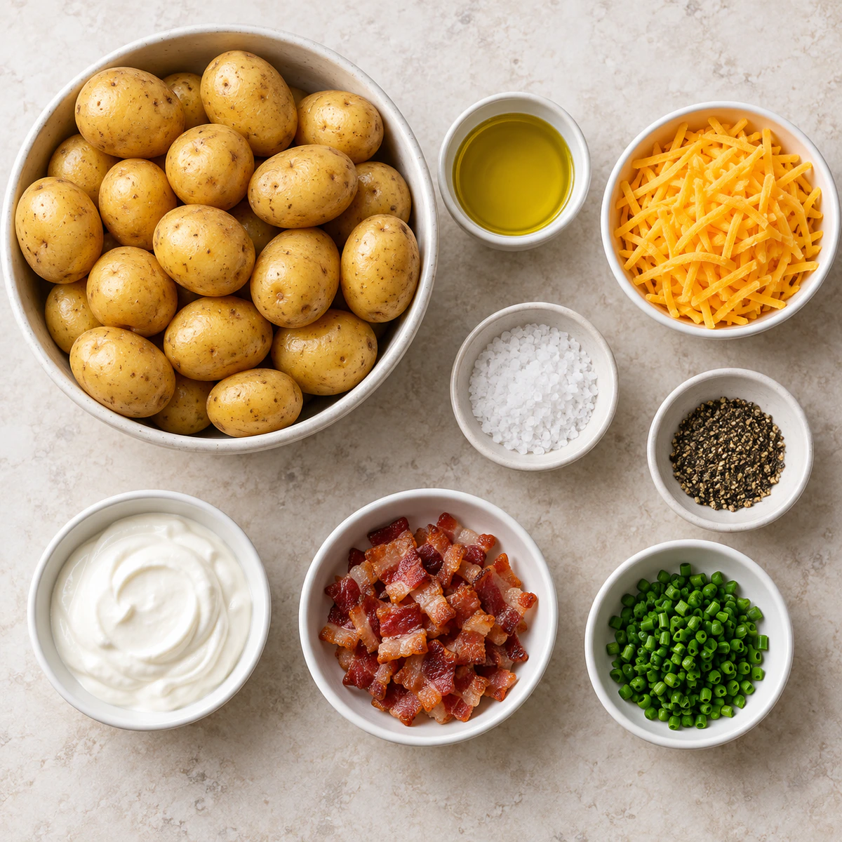 Exact measured ingredients for Perfect Party Potatoes