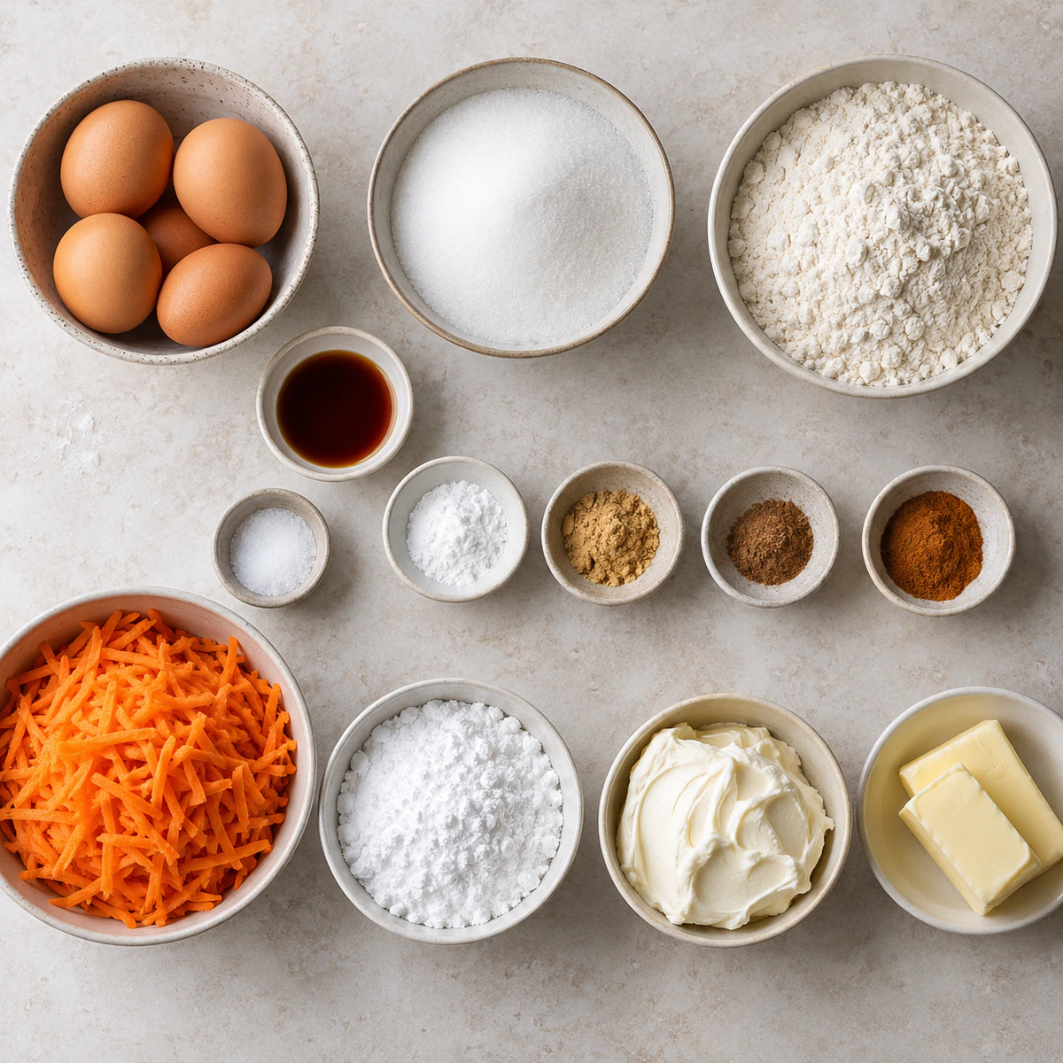 Exact measured ingredients for Sweet Rolled Carrot Treat