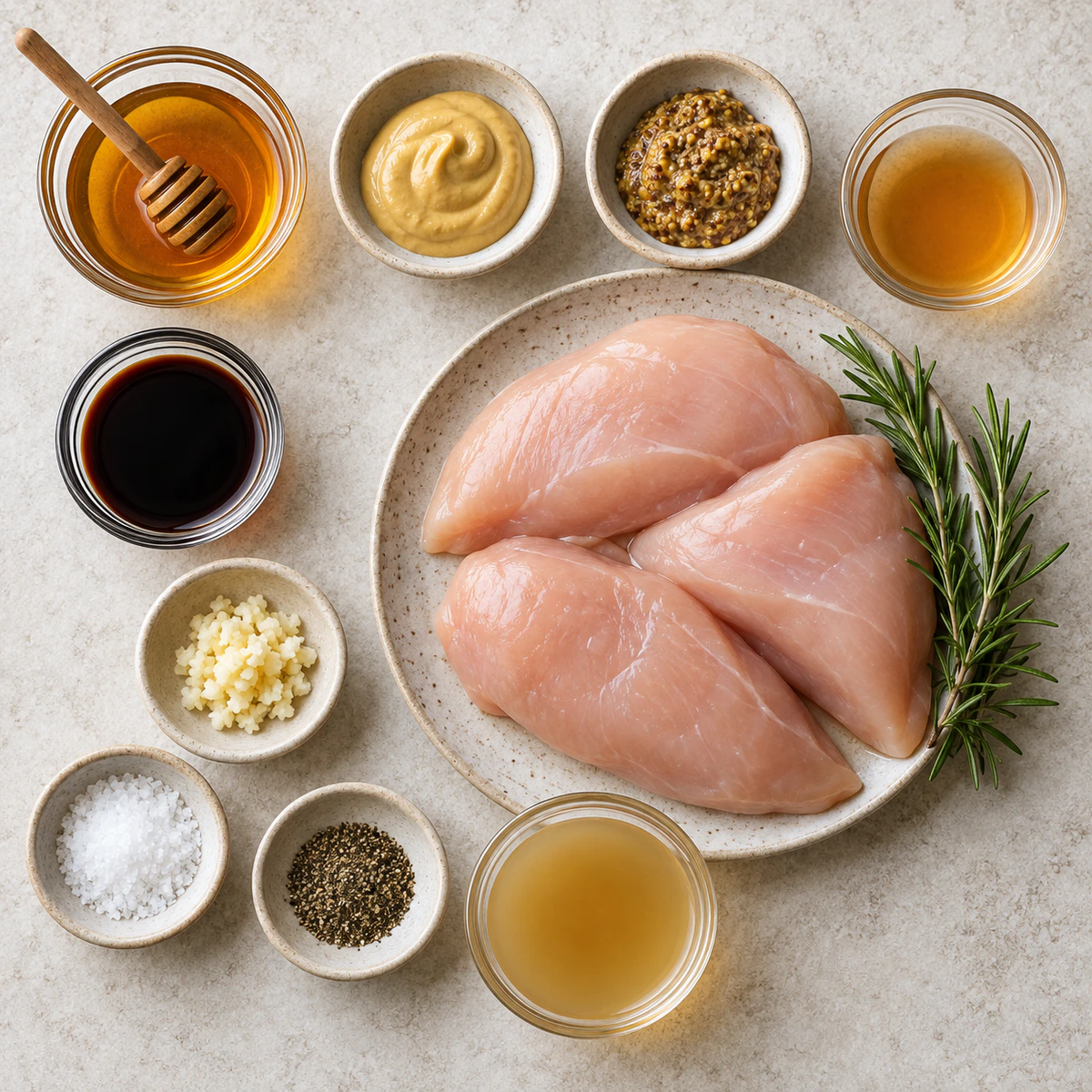 Exact measured ingredients for Easy Sweet Mustard Chicken