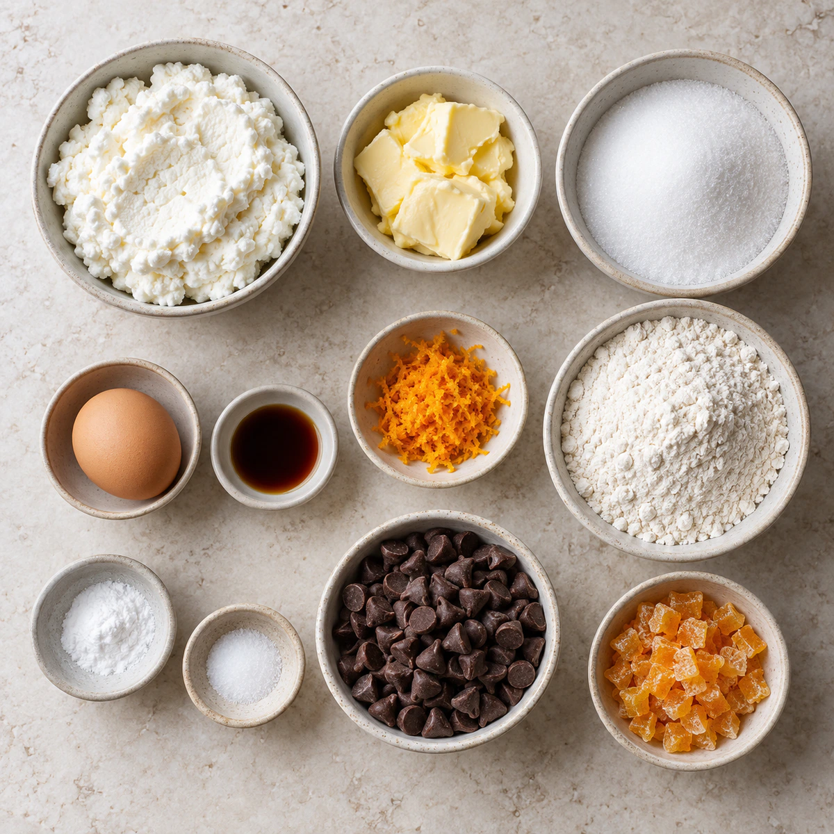 Exact measured ingredients for Citrus Chocolate Treat