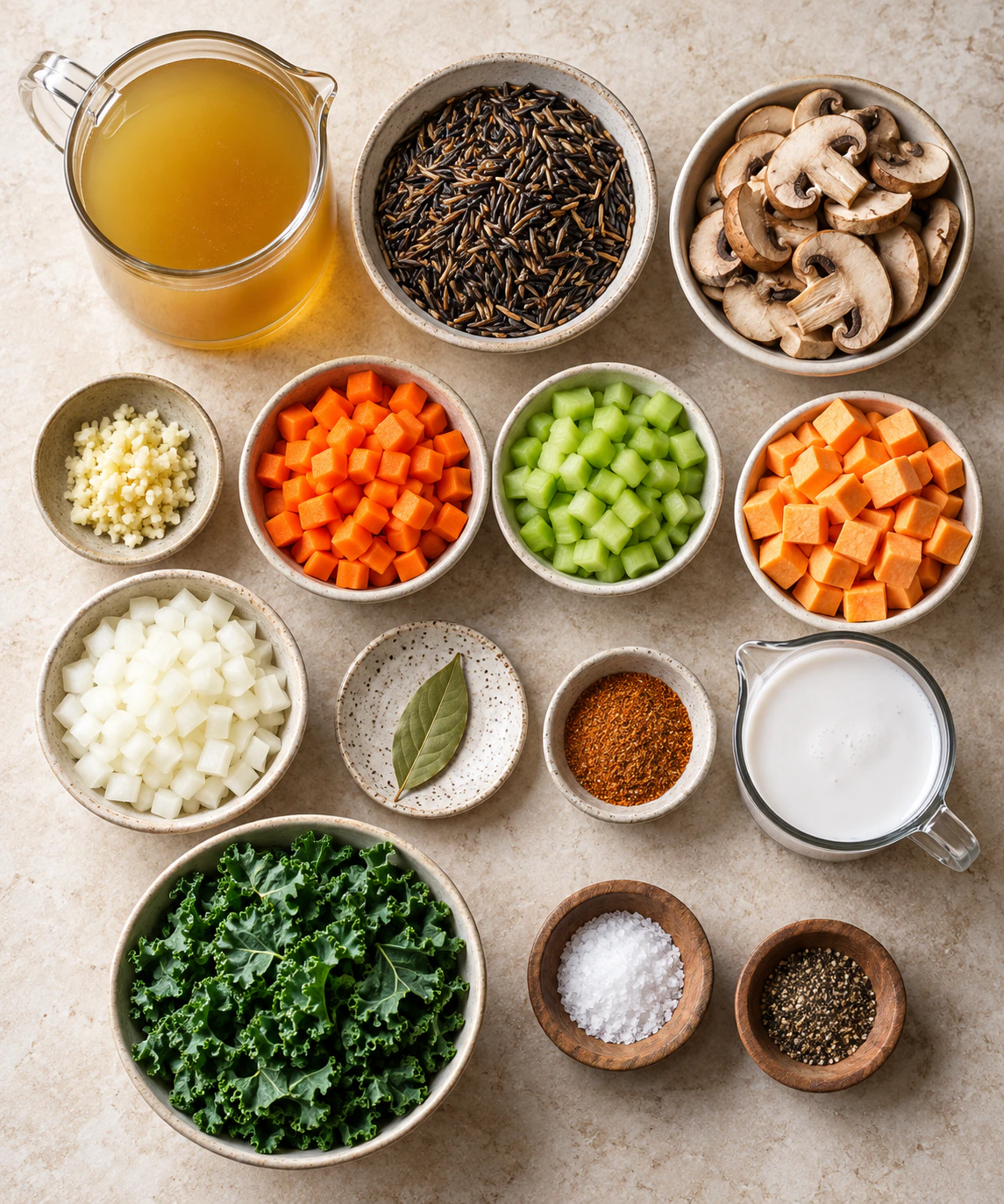 Exact measured ingredients for Hearty Fall Veggie Soup
