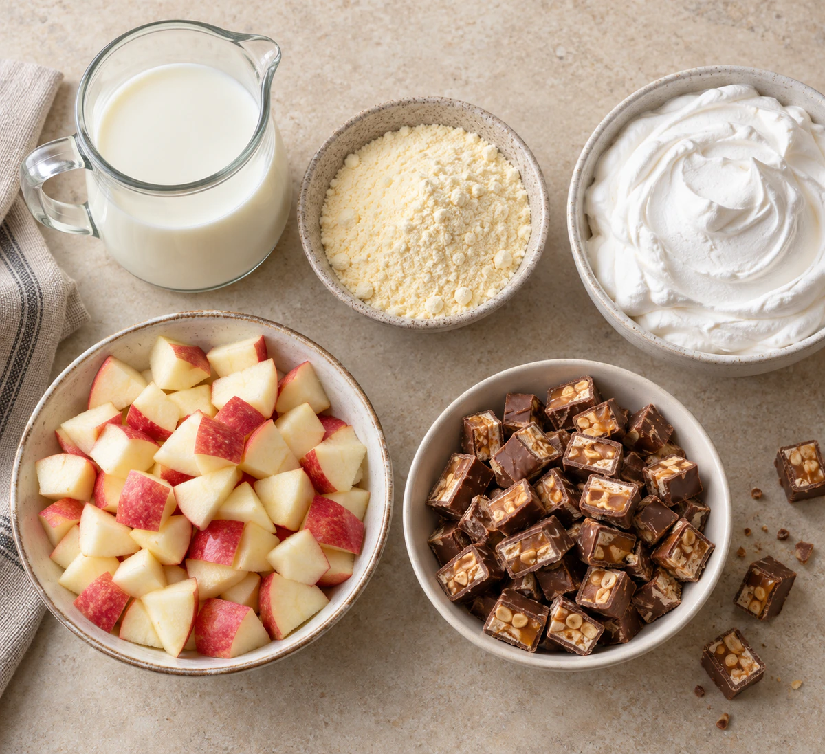 Exact measured ingredients for Sweet Apple Candy Mix