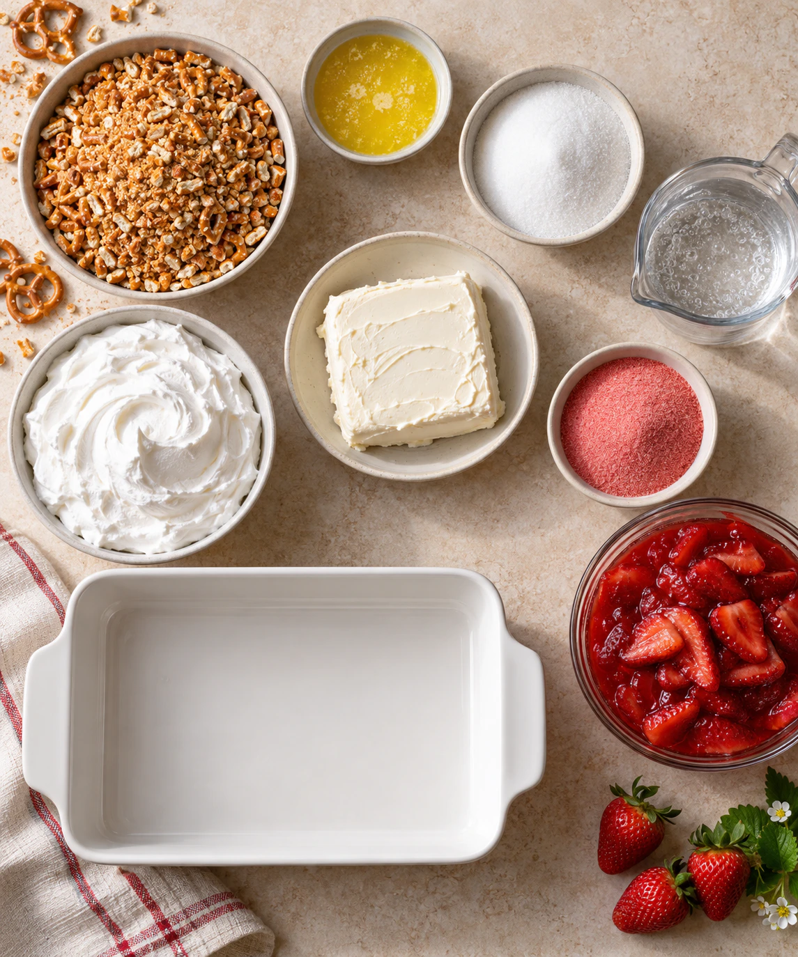 Exact measured ingredients for Sweet Salty Berry Treat
