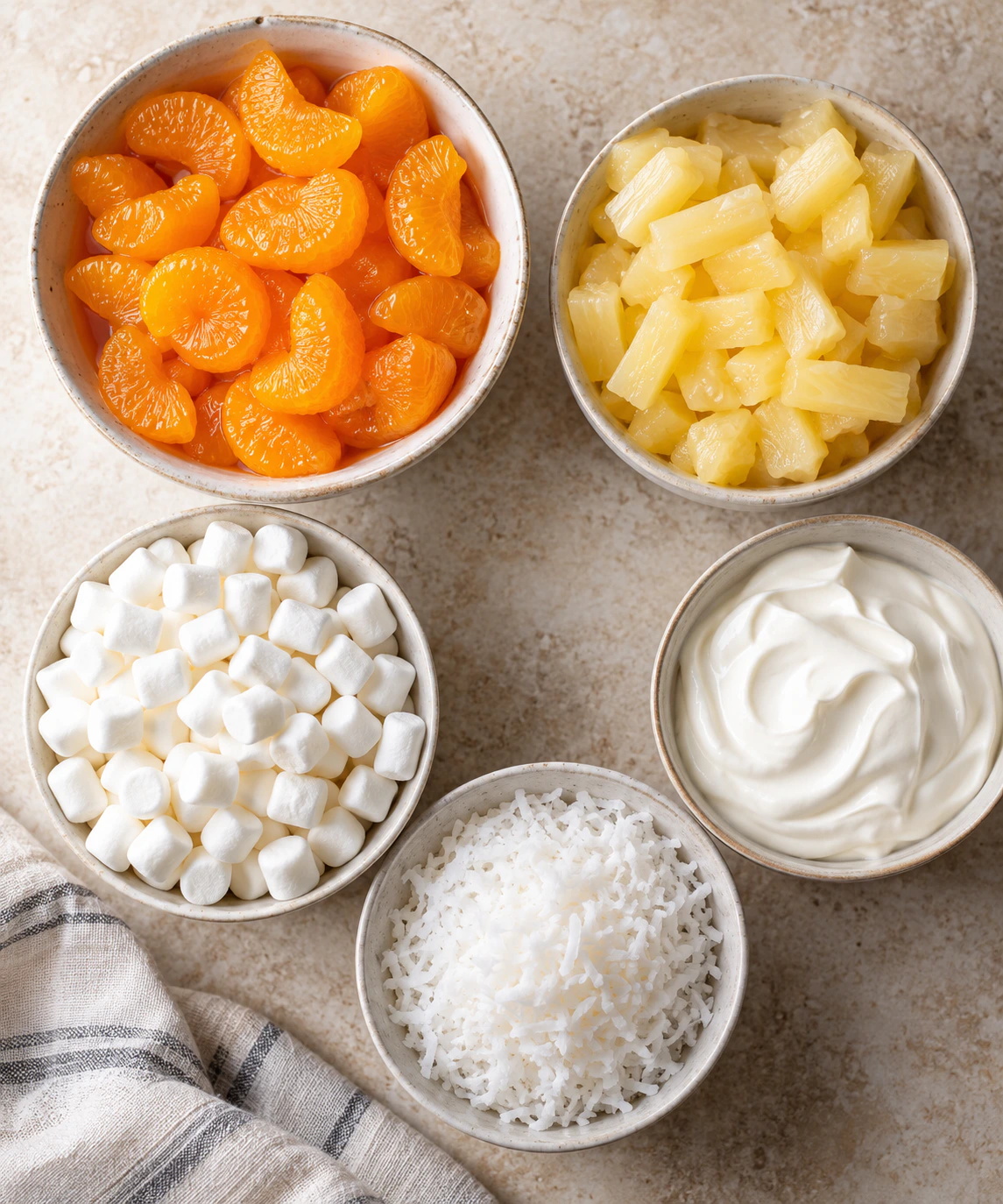 Exact measured ingredients for Sweet Fruity Coconut Treat