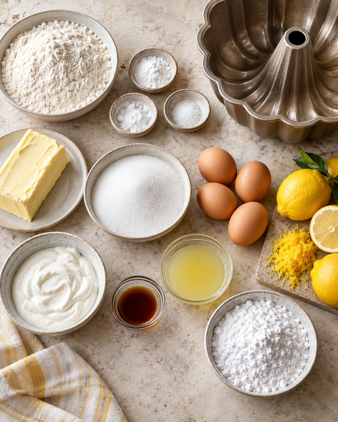 Exact measured ingredients for Fresh Citrus Cake