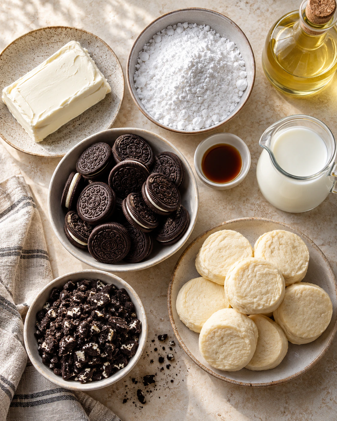 Exact measured ingredients for Deep Fried Cookie Treats