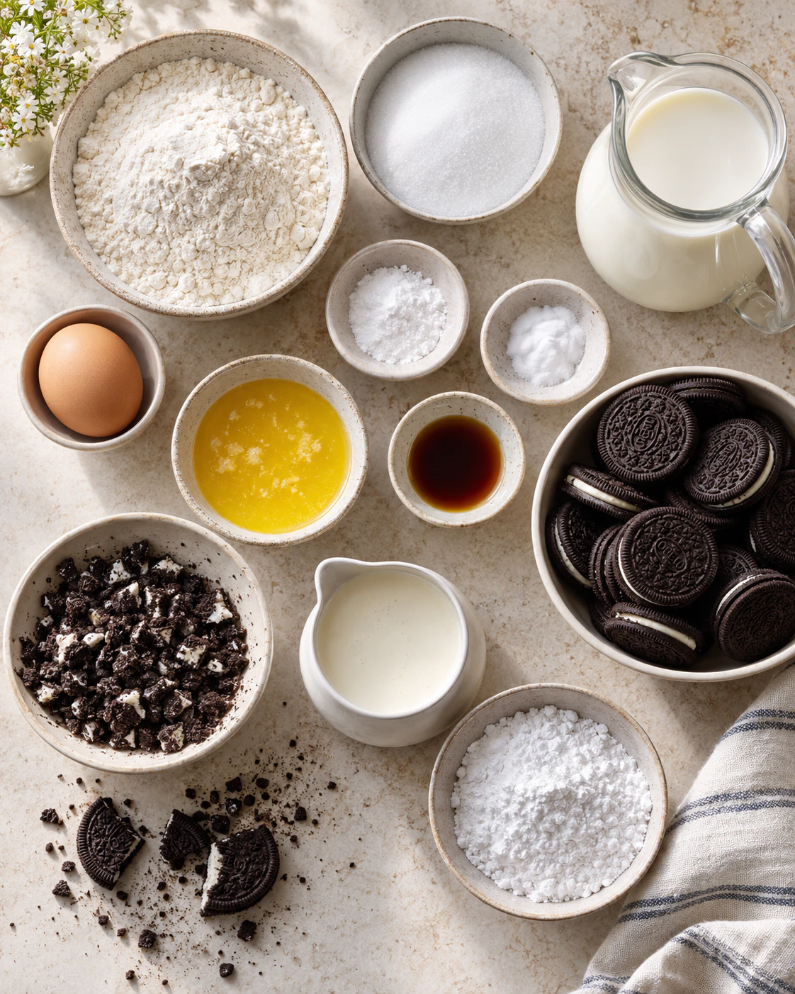 Exact measured ingredients for Sweet Cookie Breakfast Stack
