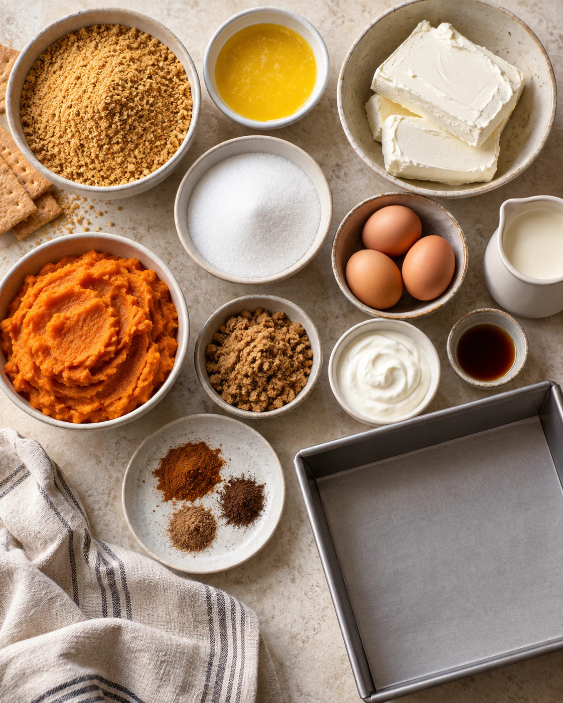 Exact measured ingredients for Fall Spiced Dessert Bars