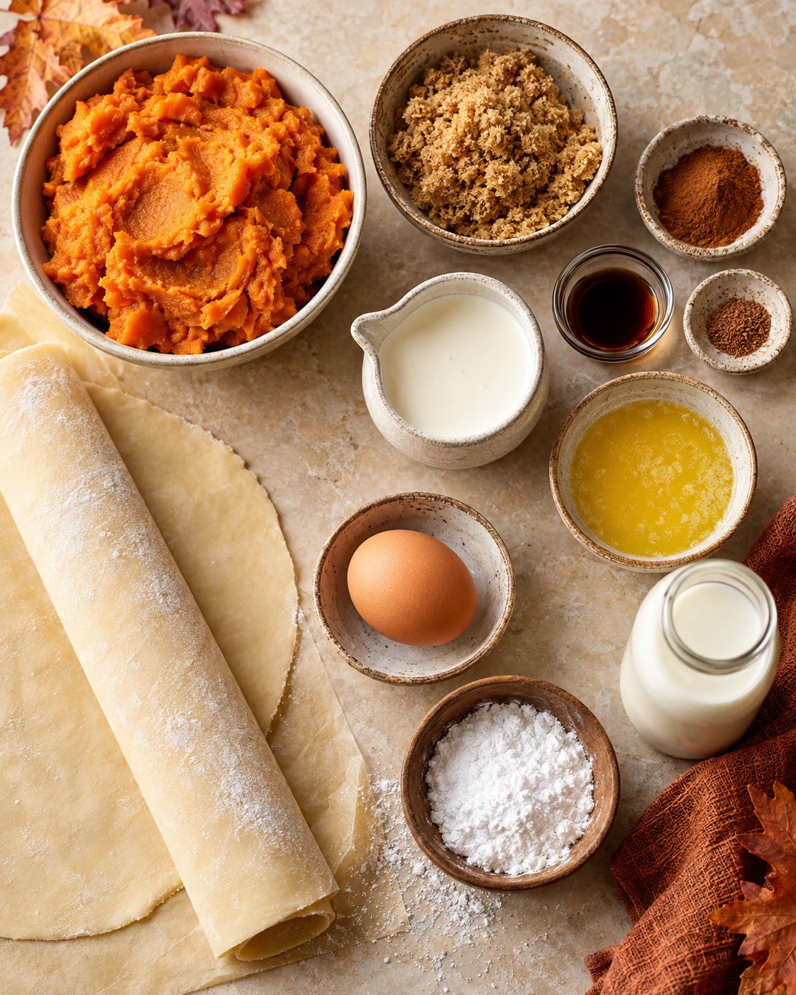 Exact measured ingredients for Mini Sweet Spiced Pies