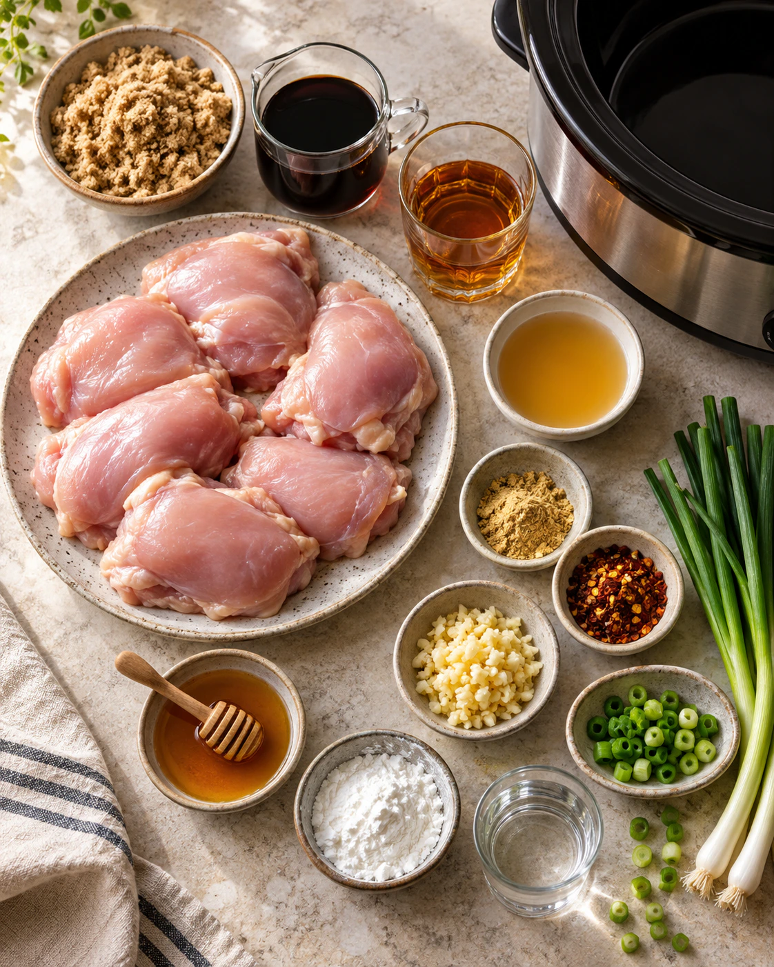 Exact measured ingredients for Easy Crockpot Chicken Dinner