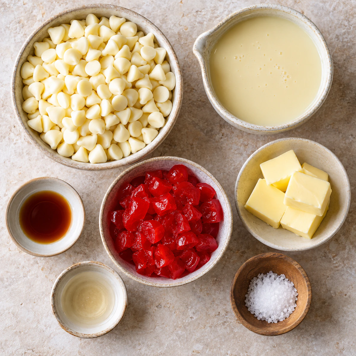 Exact measured ingredients for Sweet Cherry Fudge