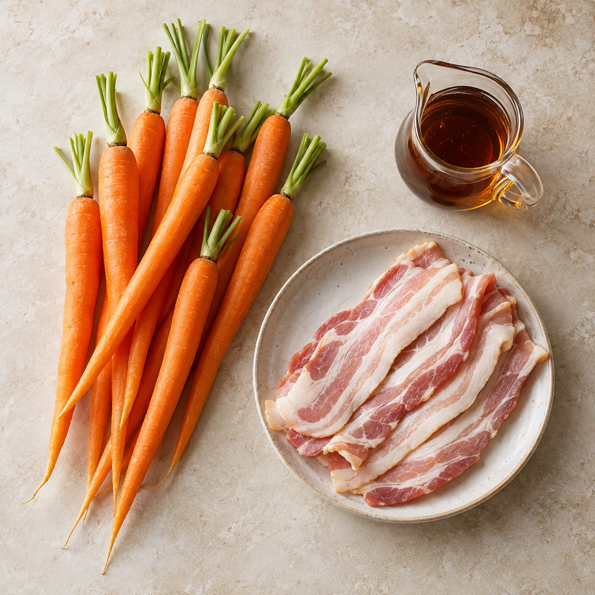 Exact measured ingredients for Sweet Bacon Carrots