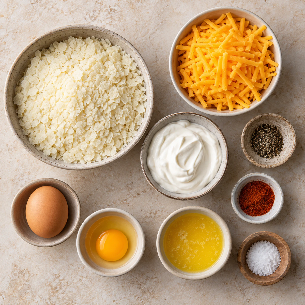 Exact measured ingredients for Crispy Potato Bites