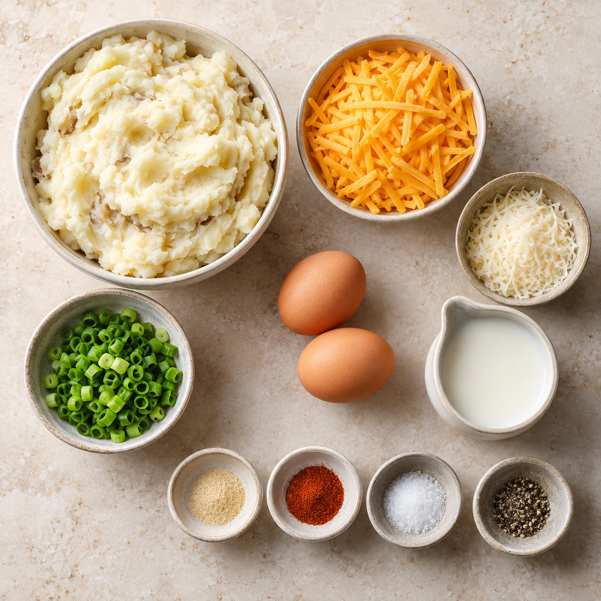 Exact measured ingredients for Mashed Potato Bites