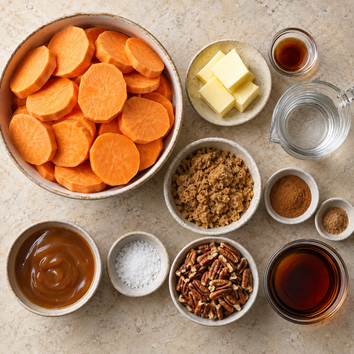 Exact measured ingredients for Sweet Maple Potato Bake