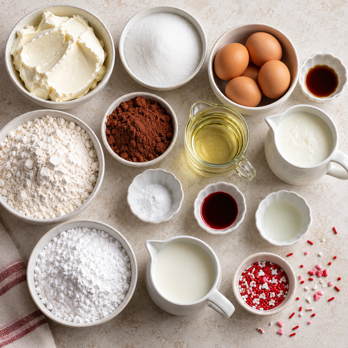Exact measured ingredients for Cheesecake Swirl Bundt