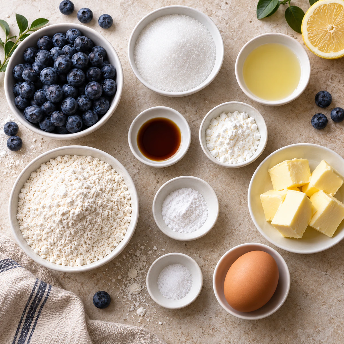 Exact measured ingredients for Blueberry Jammy Cookies