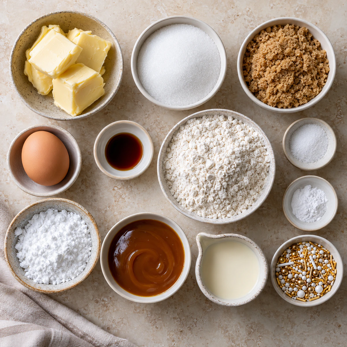 Exact measured ingredients for Harry Potter Butterbeer Cookies