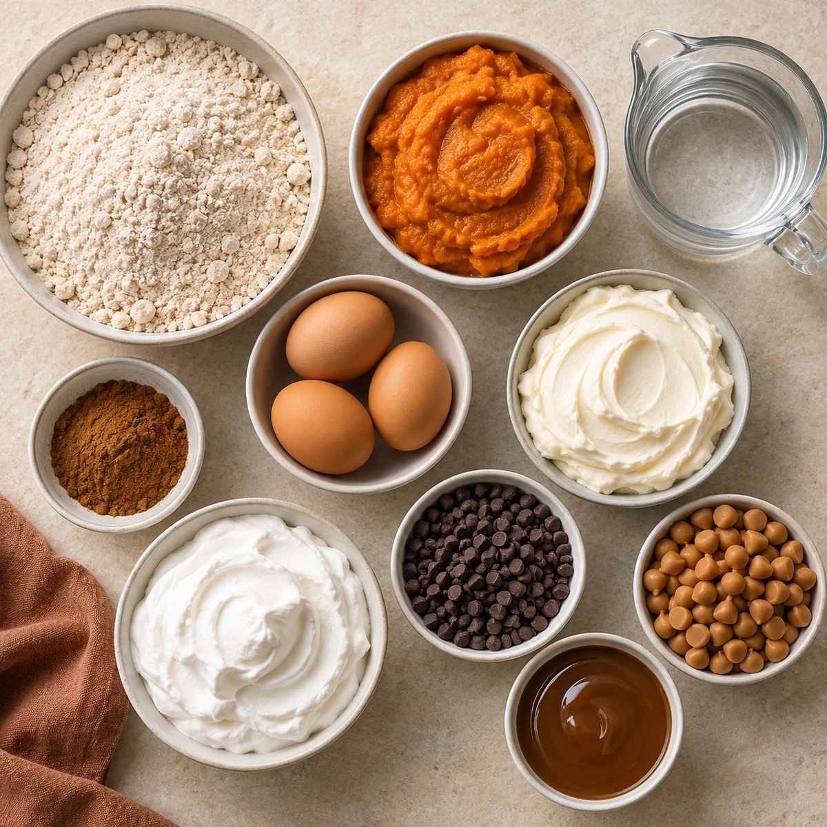 Exact measured ingredients for Easy Fall Poke Cake