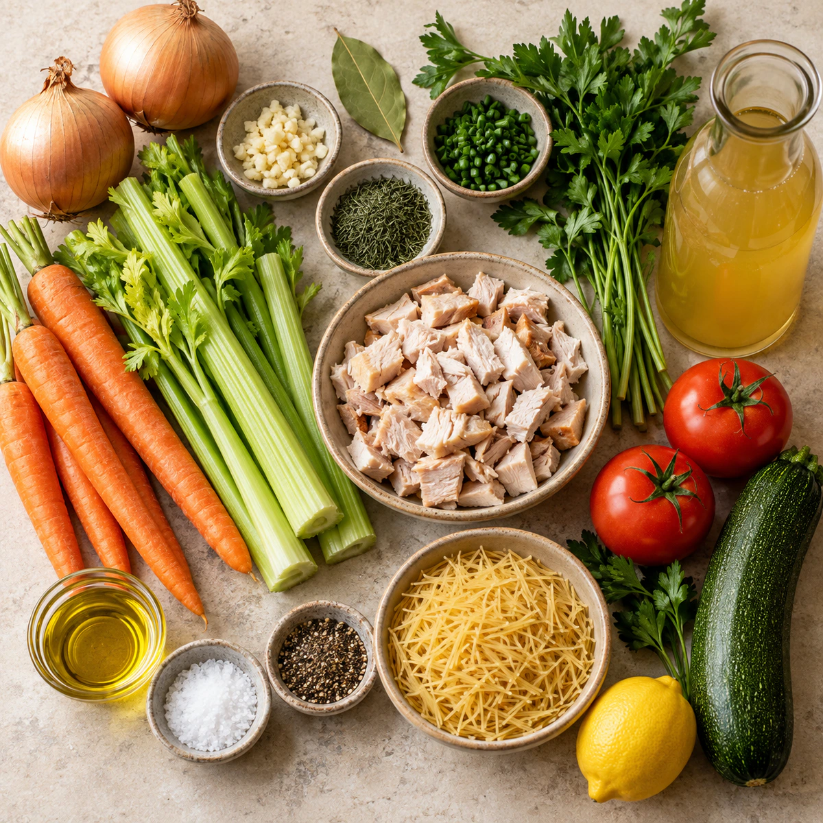 Exact measured ingredients for Easy Turkey Soup Magic