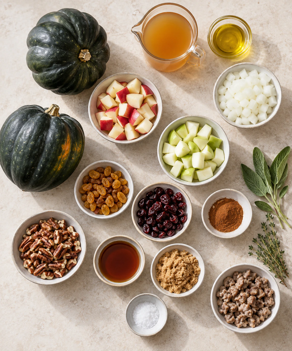 Exact measured ingredients for Sweet Apple Squash Bake
