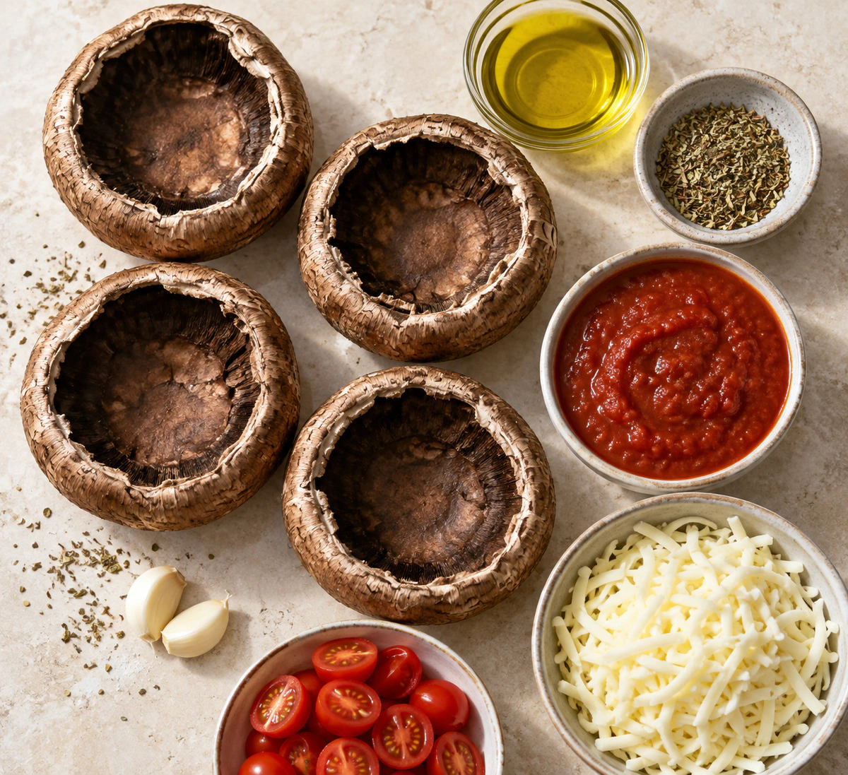 Exact measured ingredients for Quick Mushroom Pizza Bites