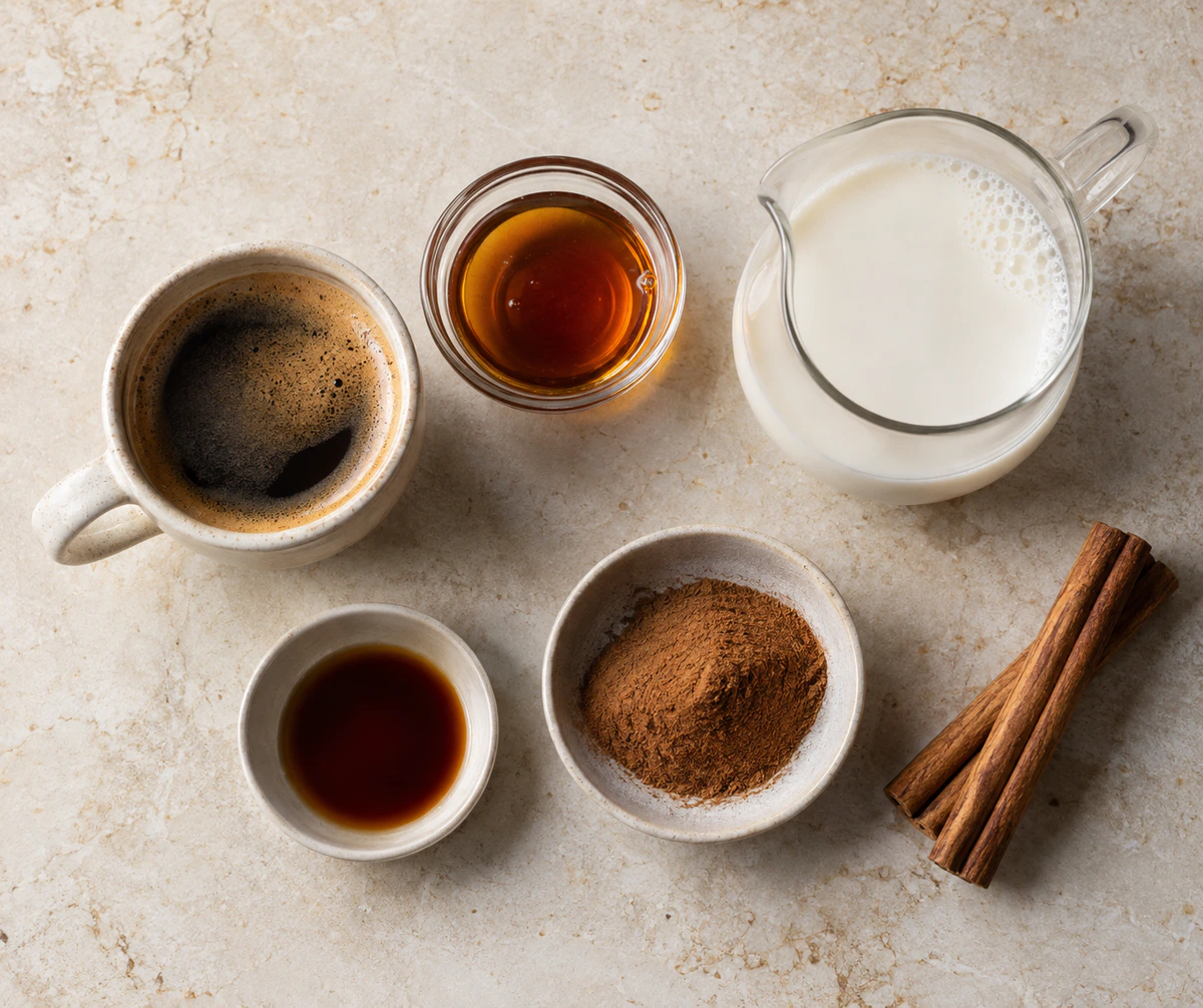 Exact measured ingredients for Maple Cinnamon Latte