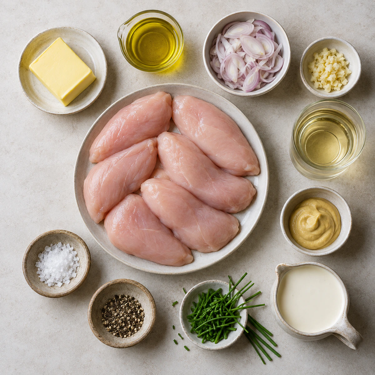 Exact measured ingredients for Mary Berry's Dijon Chicken
