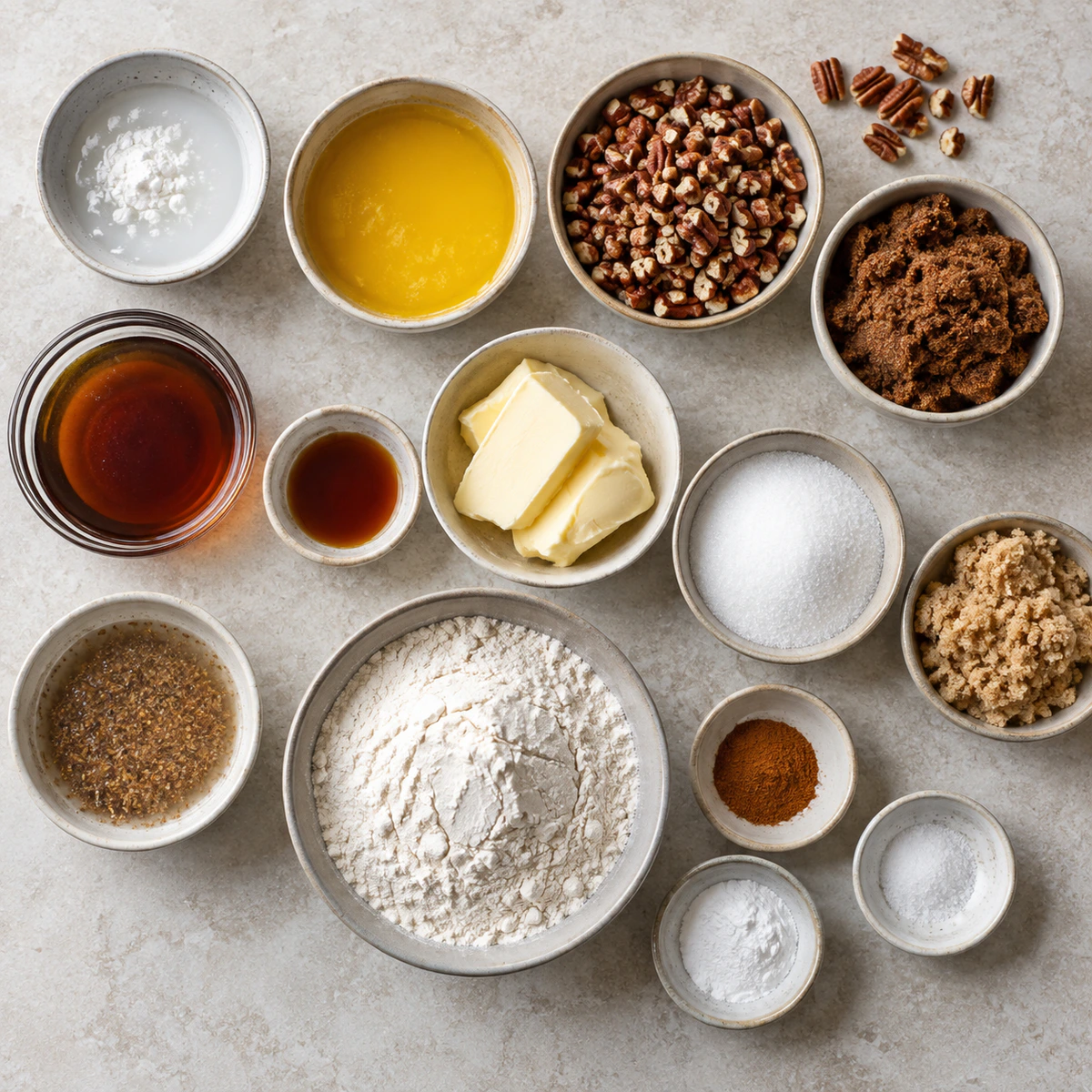 Exact measured ingredients for Vegan Pecan Pie Cookies