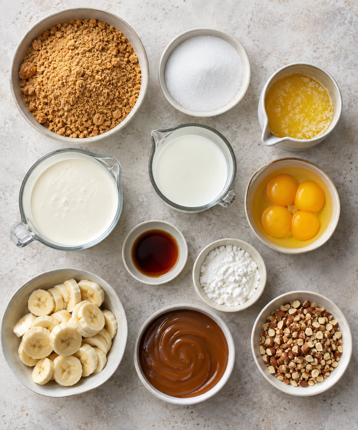 Exact measured ingredients for Mini Banana Cream Tarts