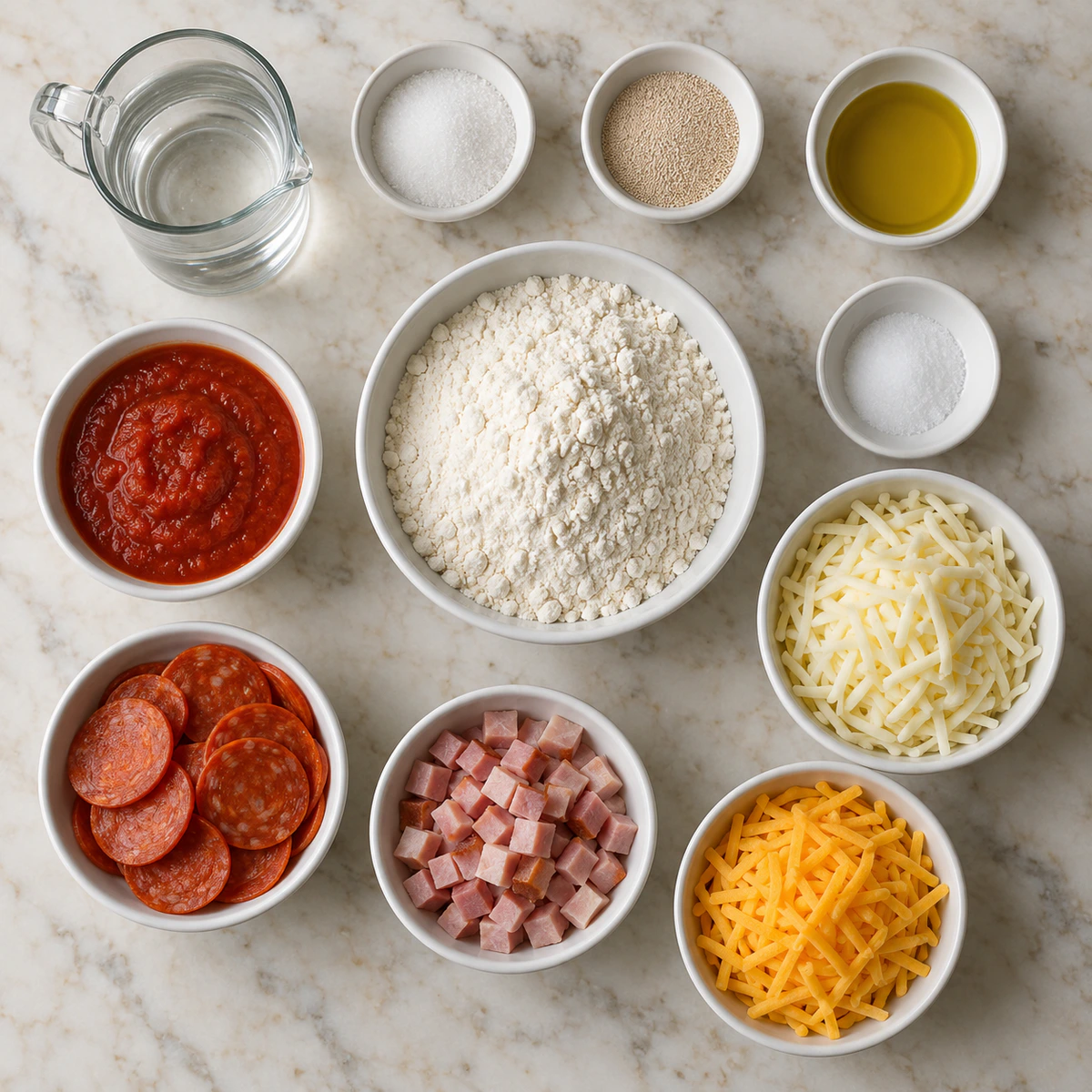 Exact measured ingredients for Homemade Hot Pockets