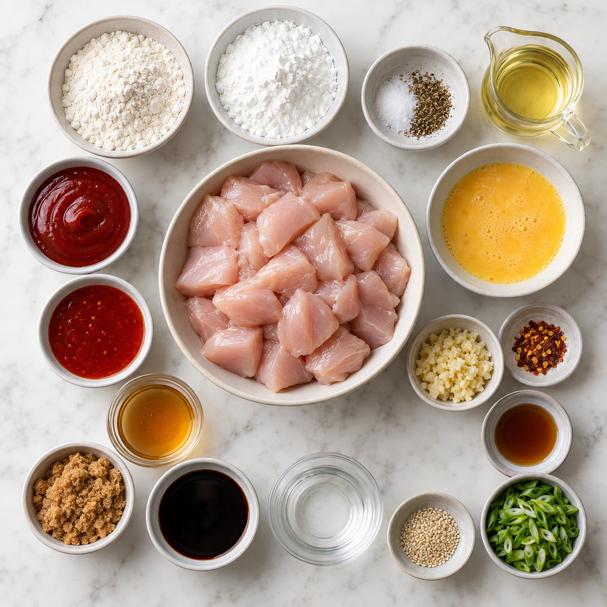 Exact measured ingredients for Korean Fried Chicken