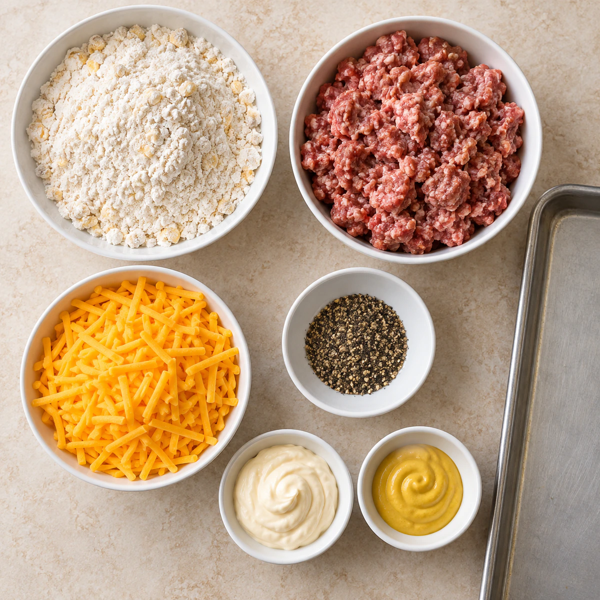 Exact measured ingredients for Paula Deen Sausage Balls