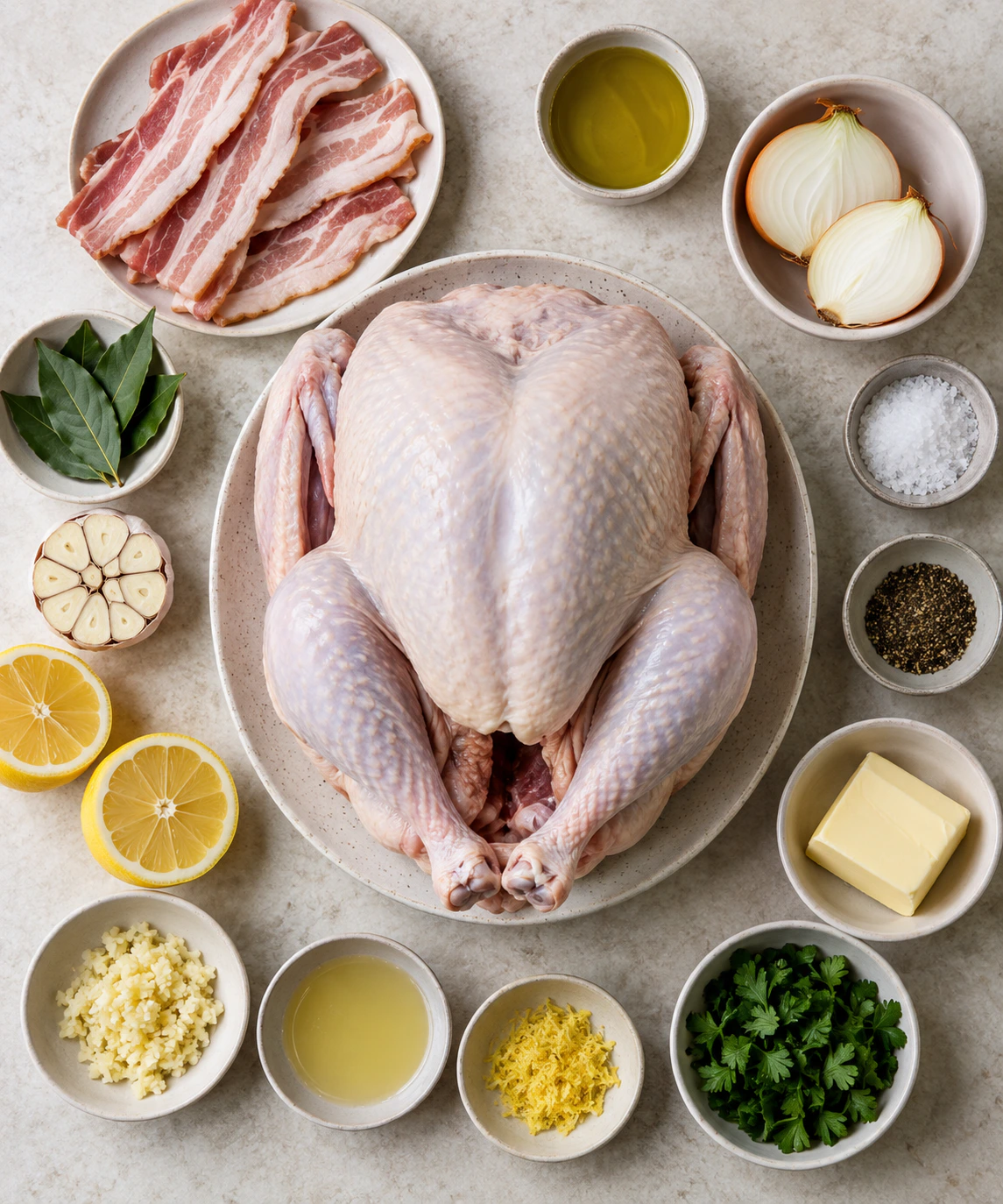 Exact measured ingredients for Gordon Ramsay's Perfect Roast Turkey