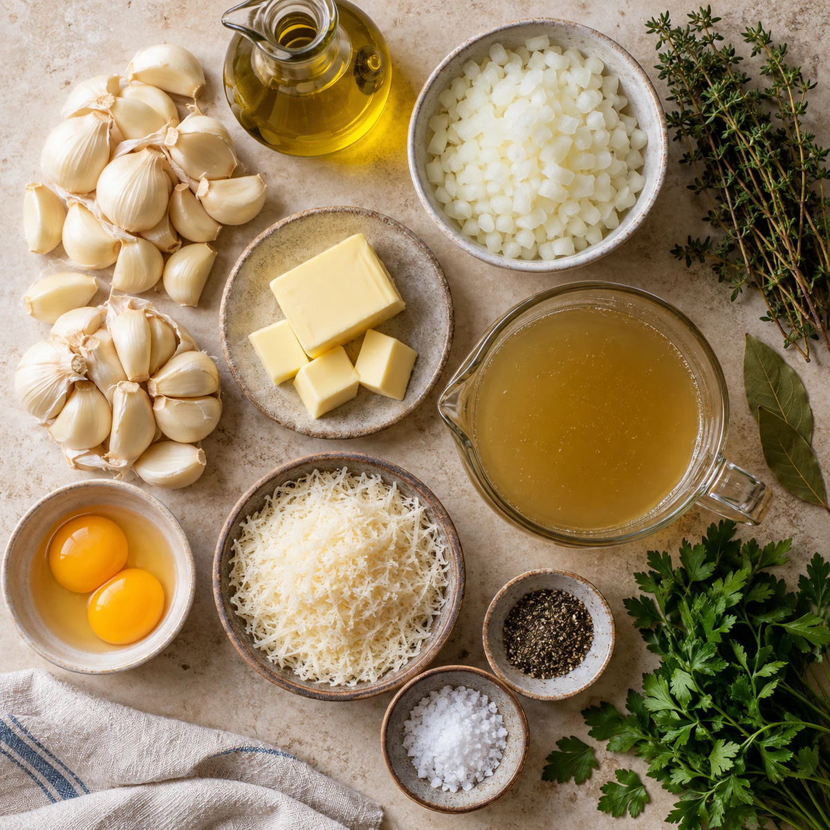 Exact measured ingredients for Country French Garlic Soup