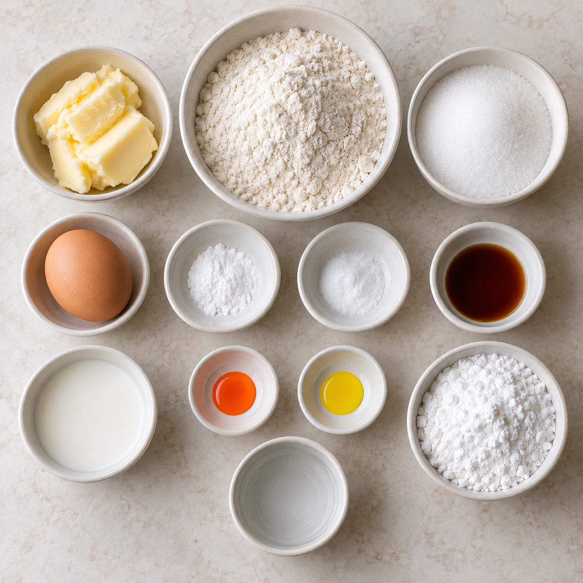 Exact measured ingredients for Candy Corn Sugar Cookies