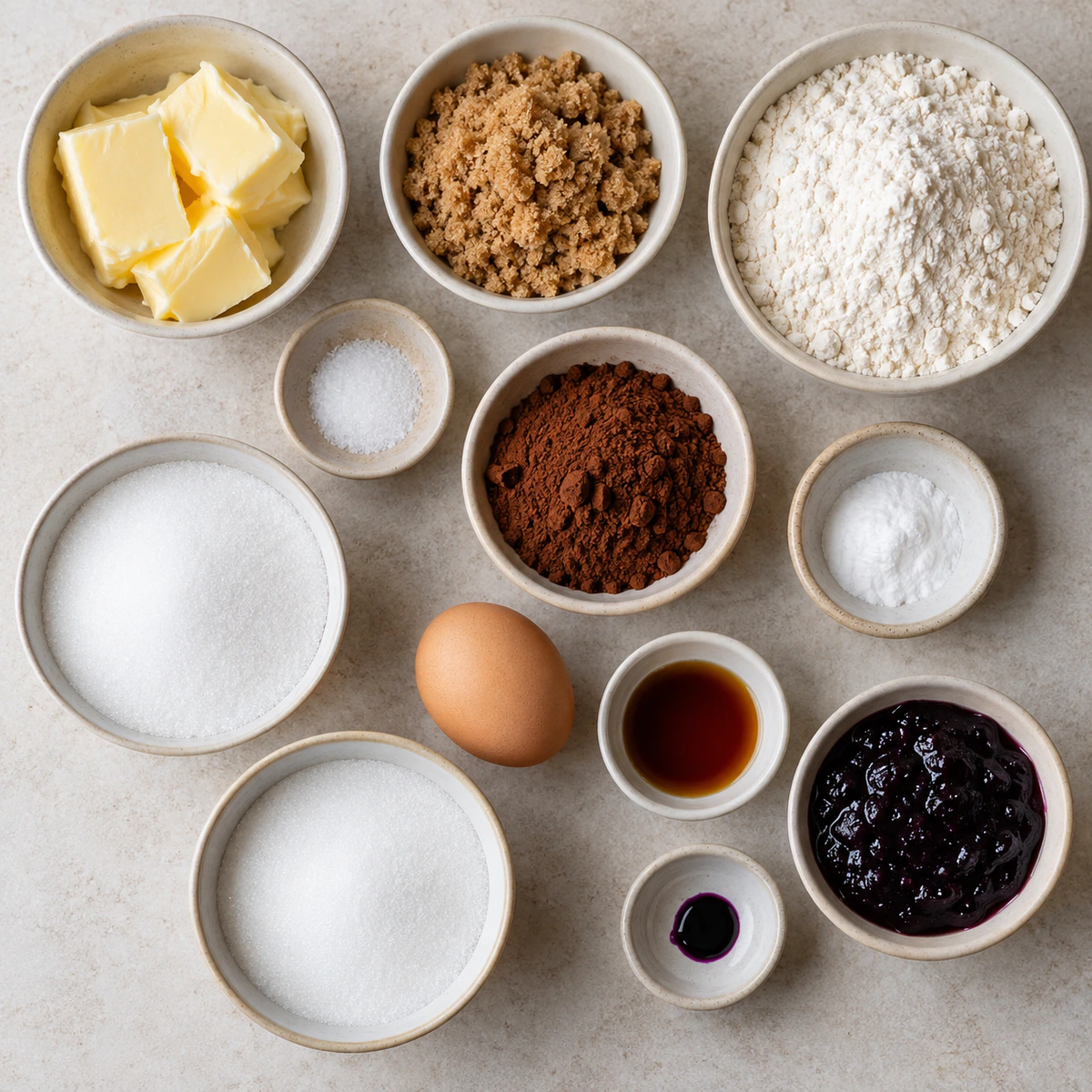 Exact measured ingredients for Blueberry Heaven Cookies