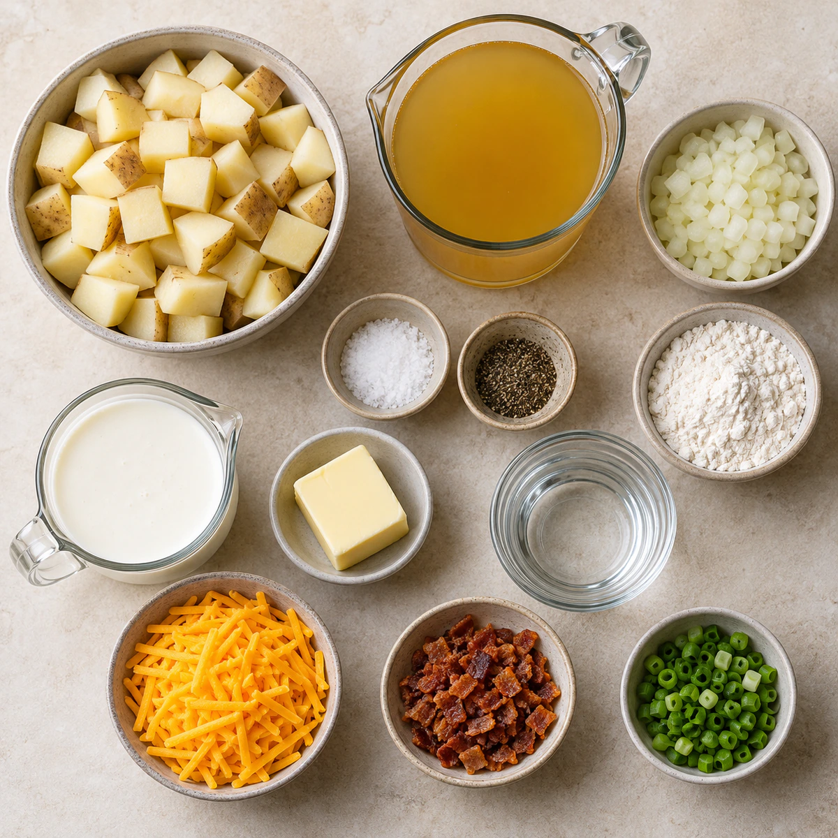 Exact measured ingredients for Outback Steakhouse Potato Soup